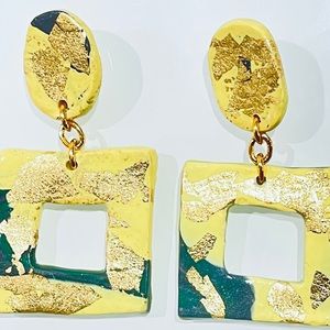 Statement Clay abstract Earrings